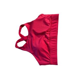 Fabletics No Bounce High Impact Sports Bra L Pink Racerback Athleisure